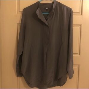 Madewell silk tunic top.